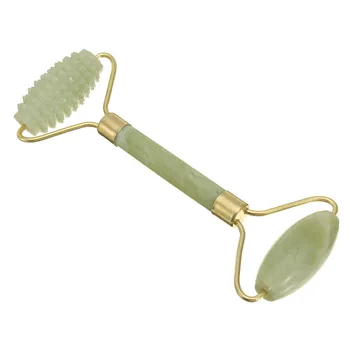 

14cm Natural Facial Skin Beauty Massage Tool Double Jade Roller Face Thin Massager Facial Body Relaxation Health Care Stone Tool