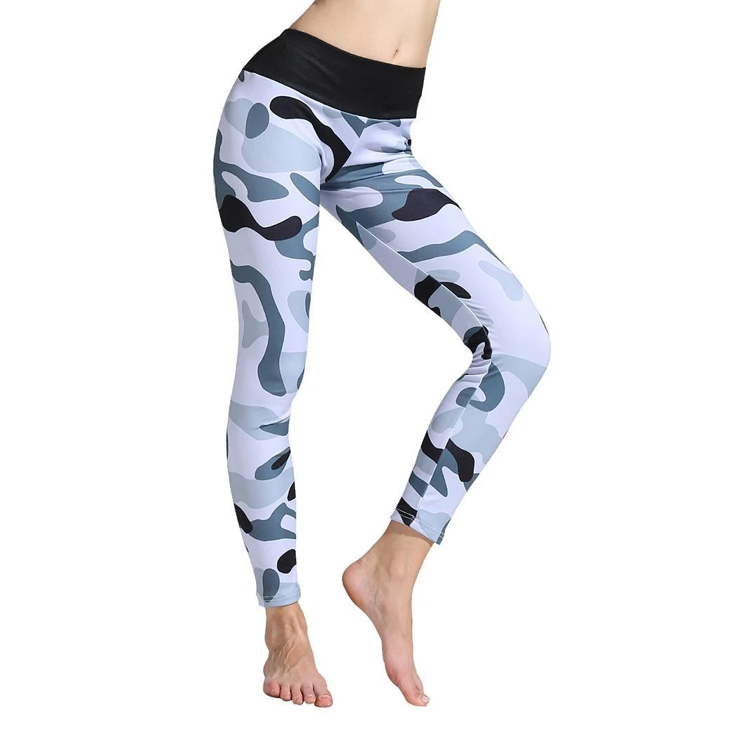Green Camo,S AUU Womens High Waisted Pattern Camo Workout Yoga Leggings Yoga Pants