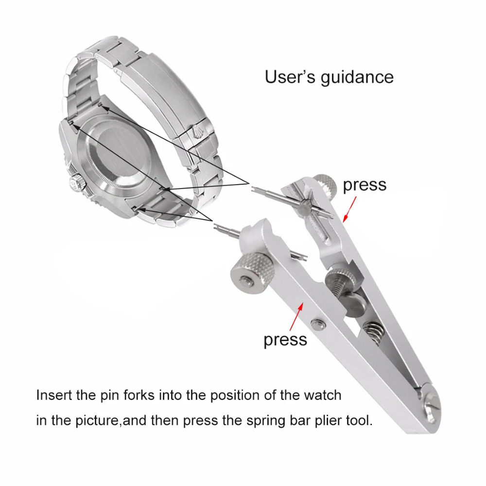 Часы щипцы для браслета 6825 стандарт пружинного стержня для снятия ремешки для часов инструмент для ремонта