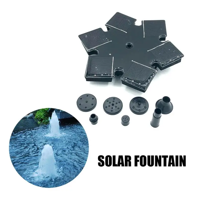 

Mini Fountain Small Garden Solar Fountain With 7 Selectable Sprayer Easy To Install 1.6W Solar Fountain