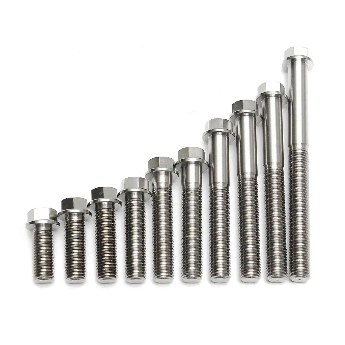 

M10 x 1.25mm Titanium Ti Hex Head Flange Bolt 25 30 35 40 50 55 70 80 90 110mm