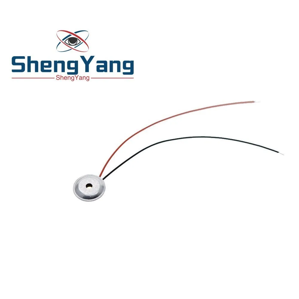 ShengYang 10 шт. пьезоэлектрическая пьезо керамическая пластина диаметром 15 мм для зуммер громкоговоритель+ алюминиевый корпус