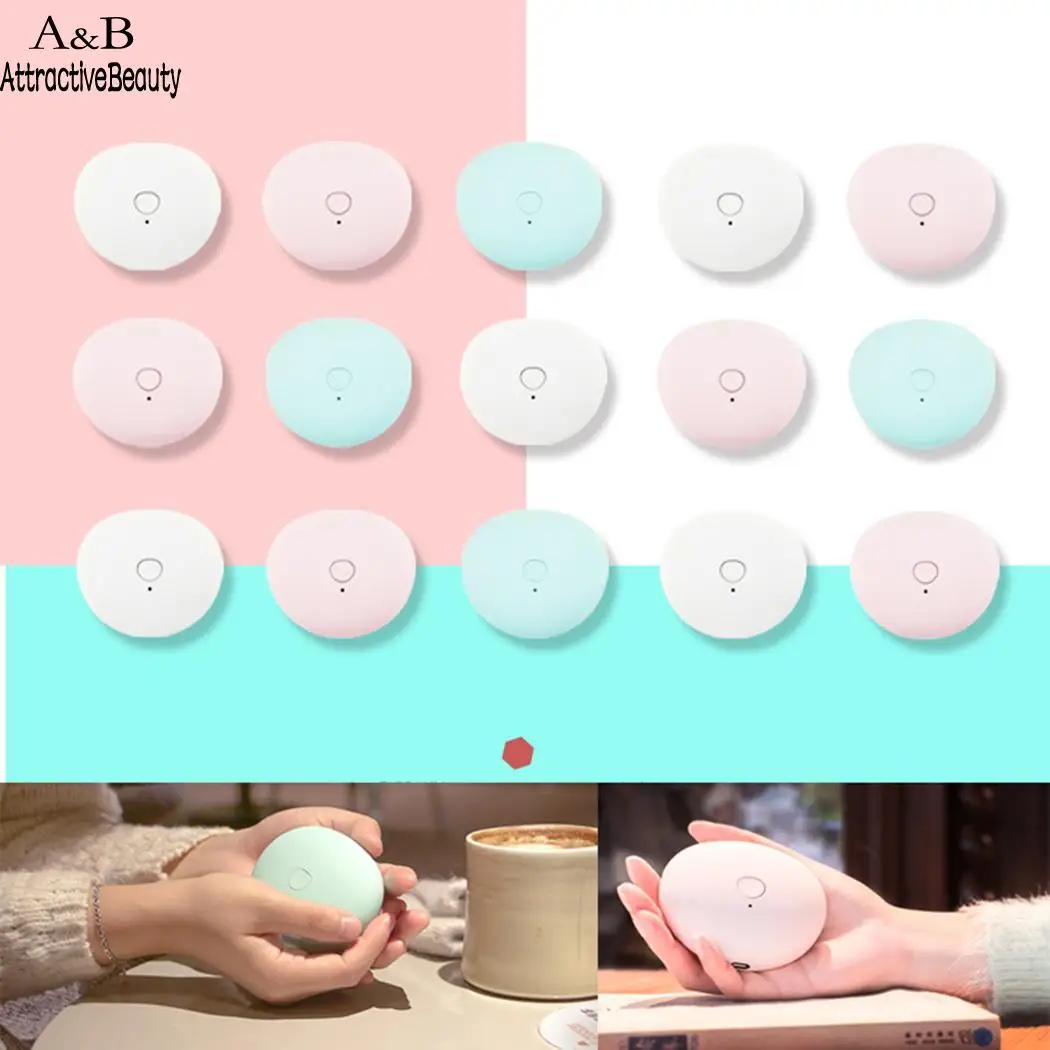 

Rechargeable Electric Mini Portable USB Hand 1800mAh Solid Warmer Power Blue, Pink Bank Home 5V