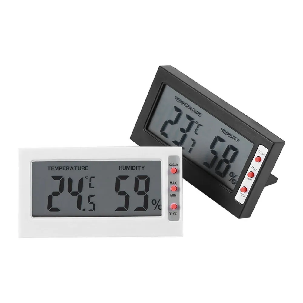 

Hot Digital LCD Display Therometer Hygrometer Temperature Humidity Meter Min Record Temperature Measuring Tools