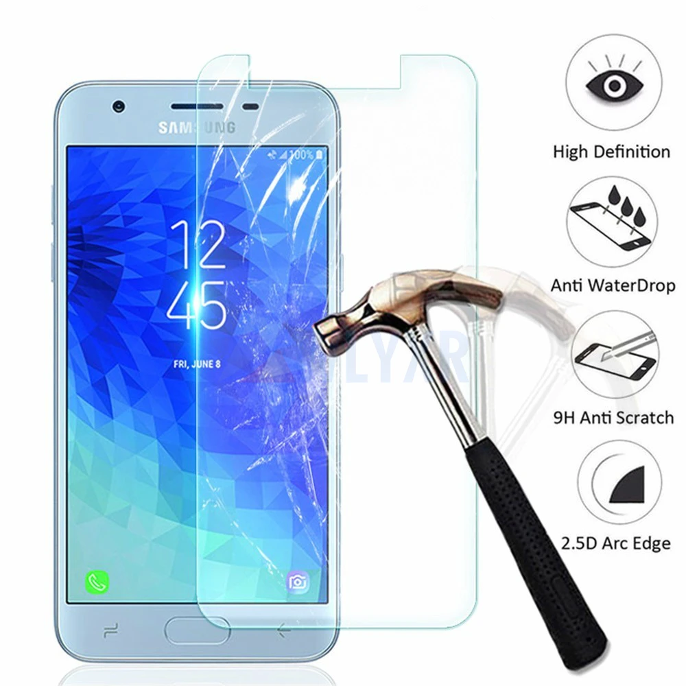 Закаленное стекло 0 26 мм 9H 2.5D для Samsung Galaxy J3 J5 J7 J8 2017 2018 J4 J6 Plus Защита экрана S6 S7