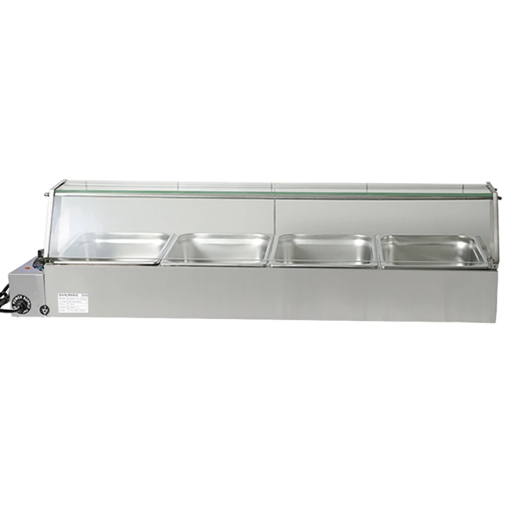 

Electric Food Warmer Machine Bain Marie Food Warmer With 4 Pan Warmer Soup Pool Commercial Insulation Deep Soup Stove