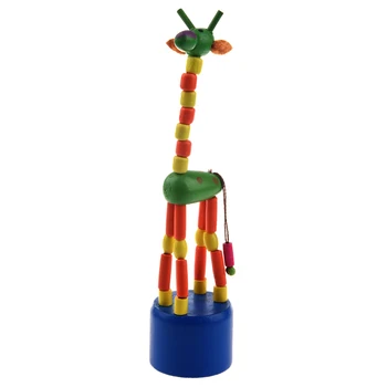 

Kid Developmental Toy Baby Dancing Rocking Standing Colorful Giraffe Wooden Toys