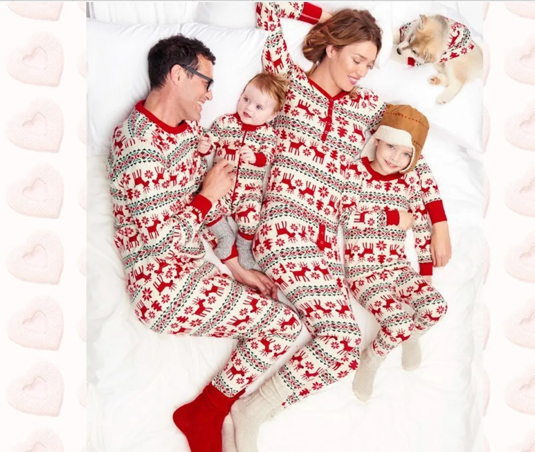 Matching Family Christmas Pajamas – Jumping Deer Print, Organic Cotton, Women's XL (Set Sold Separately) - View #7