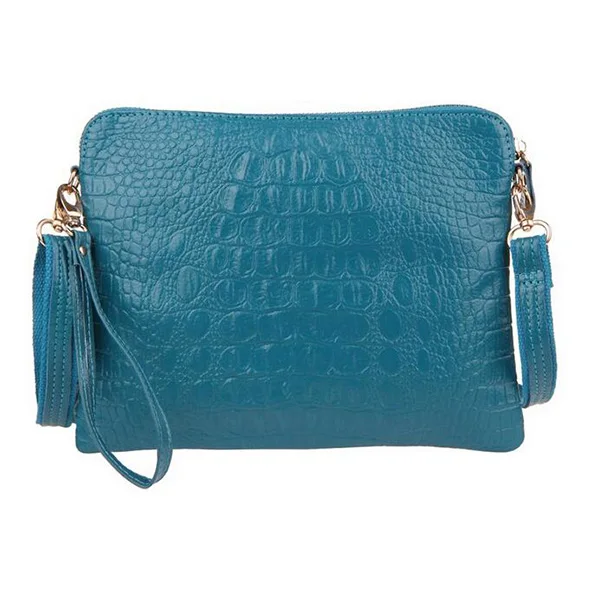 

women messenger genuine leather bags handbags famous brands designer high quality fashion bag(Blue)