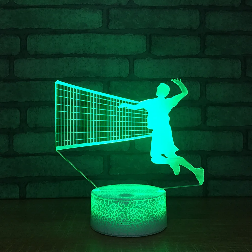 Volleyball 3d Night Lamp Colorful Touch Table Creative Home Gift Led Night Light Lovely cartoon children's toys Kids Lamp