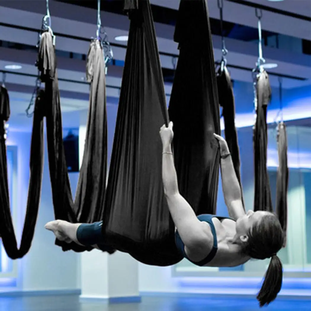 

Large Bearing Sling Hammock Trapeze For 300kg Joyful Black about 1200g Yoga Inversion Tool