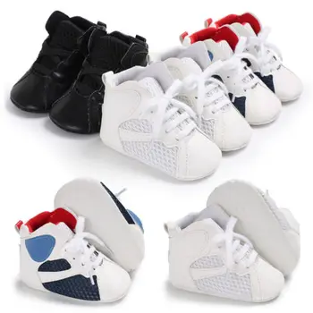 

2019 Brand New Infant Toddler Baby Boy Girl Soft Sole Crib Shoes Sneaker Newborn Patchwork Casual Baby Shoes First Walkers 0-18M
