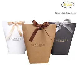 6 шт небольшая крафт-бумага мешок конфет Конфеты подарочные пакеты для Свадебные сувениры Упаковка Подарочный пакет Декор