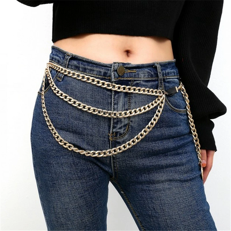 

Vintage Waistband Metal Waist Chain Vogue Belt Wide Gold Coins Tassel Band Women