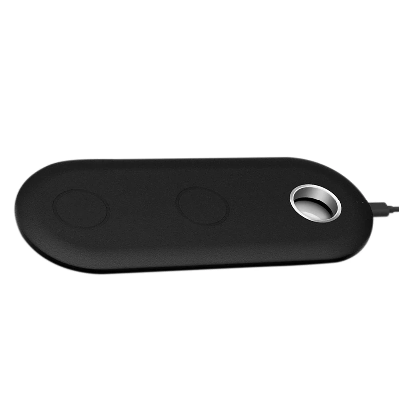 

3In1 Premium Leather Wireless Fast Charging Pad For Apple Watch Series 1/2/3/4 And Iphone Xr,For Iphone Xs Max Or Samsung Gala