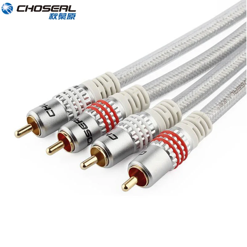  CHOSEAL 2RCA to 2 RCA Audio Cable Male to Male Gold-Plated RCA Audio Cable for Home Theater DVD TV 