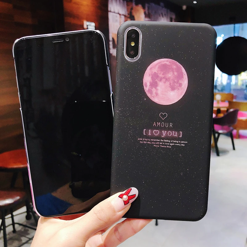 Чехол для телефона Moskado Planet Starry Sky для iphone XS Max XR X 8 7 6 6s Plus, Жесткий Чехол, модный космический самолет, чехол для пар