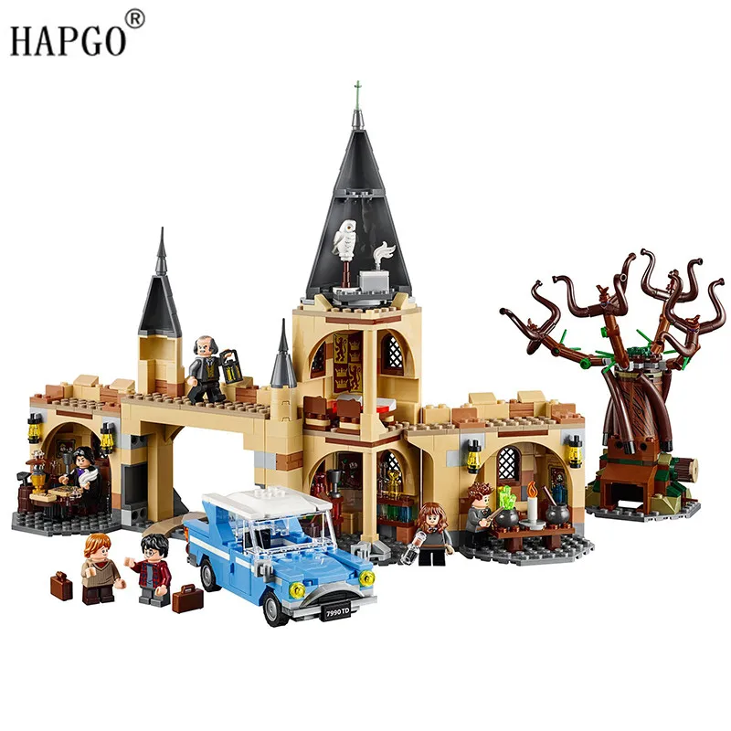 Новый Гарри Поттер Serises 843 шт. Хогвартс Whomping Willow Совместимость с legoingly 75953 Блоки