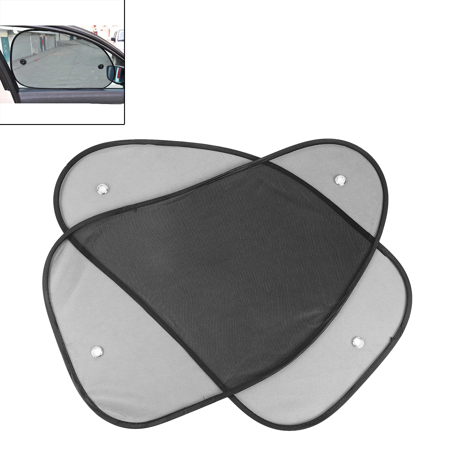 

1 Pair Car Sun Shade Side Window Sunshade Cover Mesh Visor Shield Easy To Mount