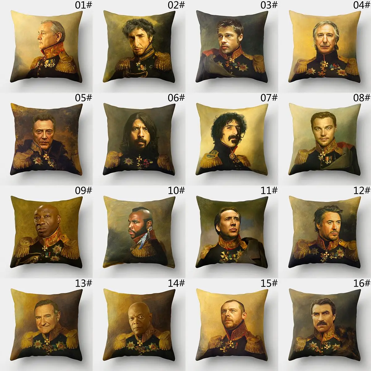 Чехлы для подушек с рисунками знаменитостей Дэвида Боуи Кита Рихарда Гари Барлоу Чехлы для диванных подушек льняная наволочка