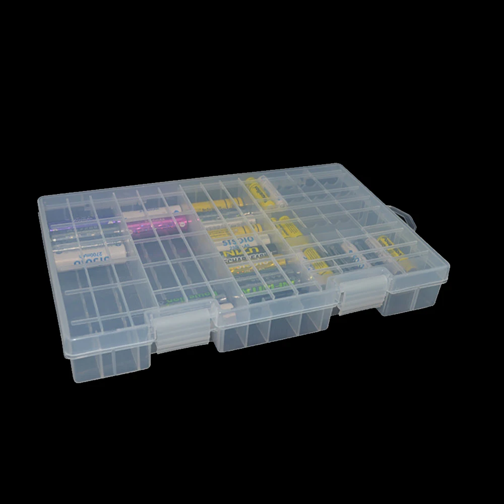 

Battery Storage Box PP Transparent Desktop Receiving Case Super Volume for Placed AAA/AA Batteries Holder Container Cases Kit