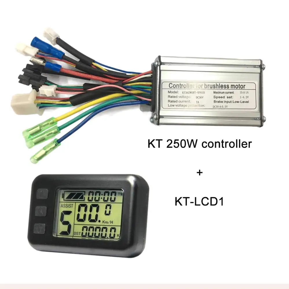 

KT Controller 36V 48V 250W Electric bike controller with KT-LCD display