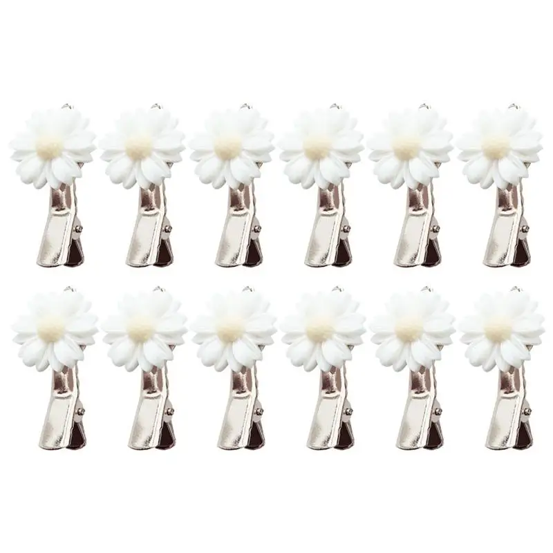 Buy 12pcs Hair Clips Daisy Cute Flower Decorative Hair