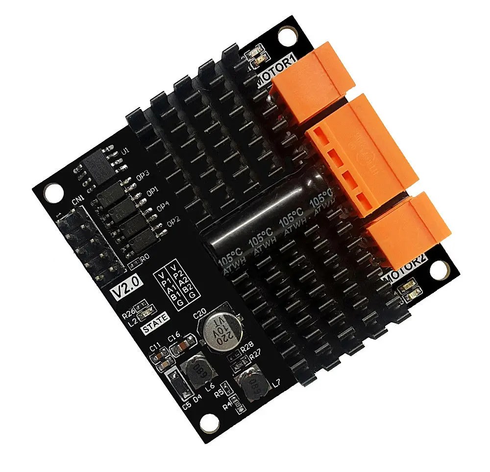 12В 24В 12А DC модуль привода двигателя MOSFET H Мост высокоскоростной ШИМ Изоляция
