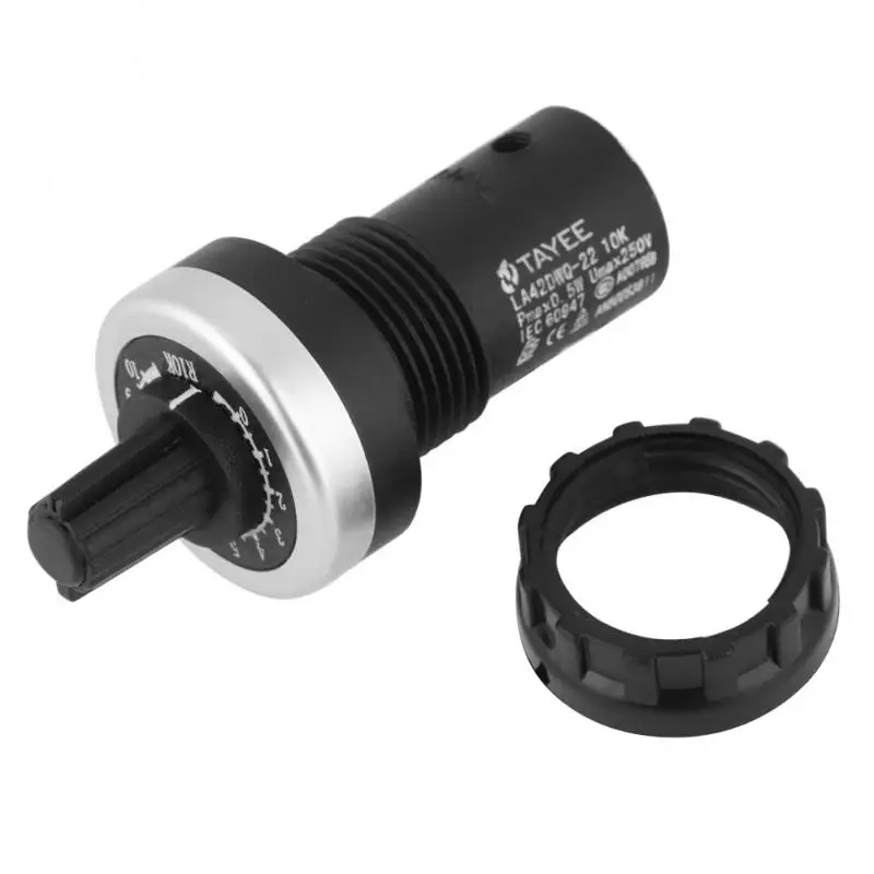 

Hot LA42DWQ 10k D type Potentiometer Panel Mount VSD VFD for Variable Speed Drive Invert fashion hot