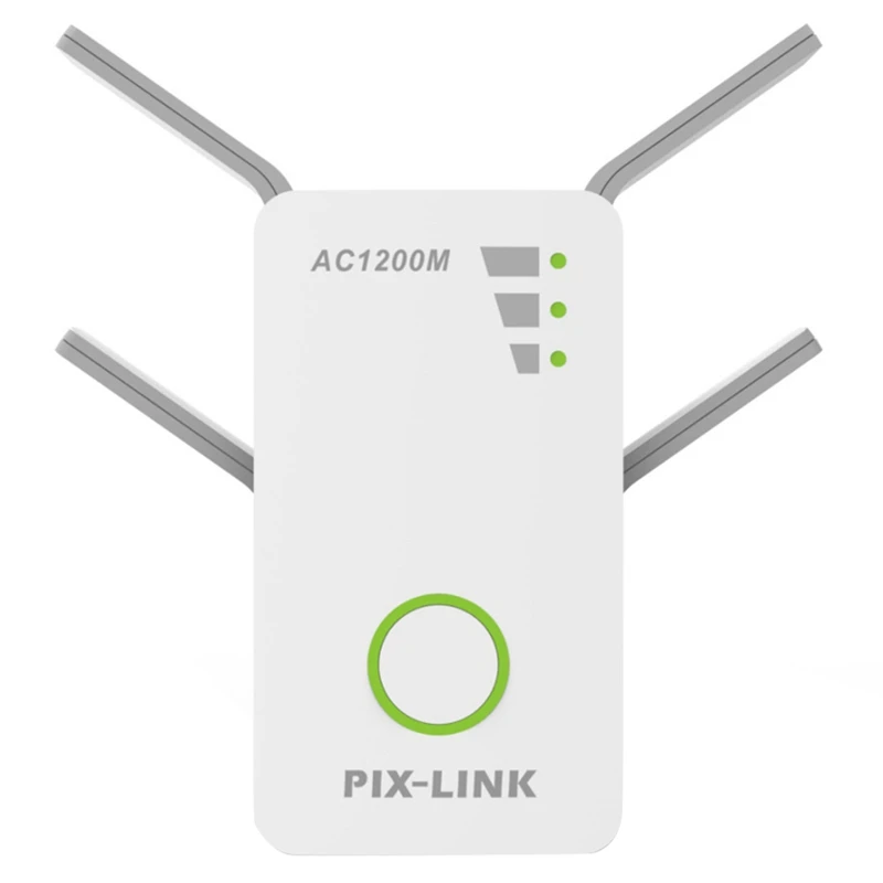 AABB-Pix-link Беспроводной двухполосный AC 1200M 2,4 Ghz/5 Ghz мини маршрутизатор Wifi ретранслятор диапазона с 4 внешними антеннами Au Plug