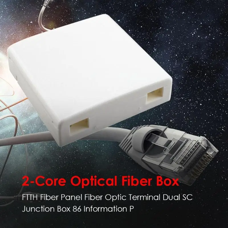 

Junction Box Wall Mount 2 Cores Terminal Panel Fiber Optic Termination Box FTTH Fiber Panel Fiber Optic Terminal Wall Mounting