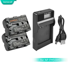 Bonacell 2400 мАч NP-FM500H NP FM500H NPFM500H Камера Батарея + ЖК-дисплей Зарядное устройство для sony A57 A58 A65 A77 A99 A550 A560 A580 Батарея L10