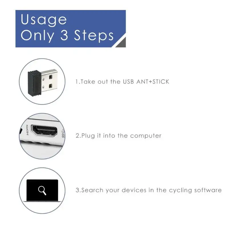 Мини ANT + Dongle USB адаптер для Garmin Forerunner Zwif Wahoo велосипедные компьютерные