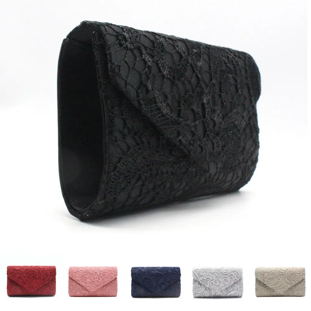 

Fashion Women Lace Evening Bag Elegant Lady Day Small Handbag
