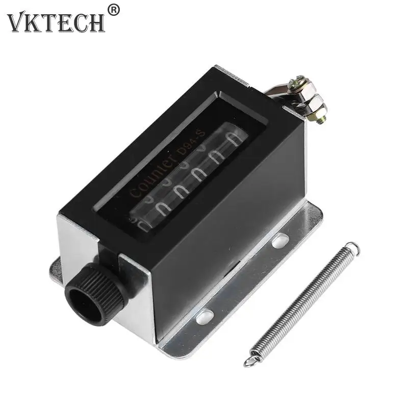 

1-999999 Counter 6 Digit Resettable Mechanical Pulling Counter Digital Rolling Wheel Mechanical Length Meter Roller Counter