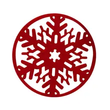 

6 Pieces/Set Christmas Snowflake Cup Mats PVC Table Insulation Pad Placemats Coffee Drink Coaster Tableware