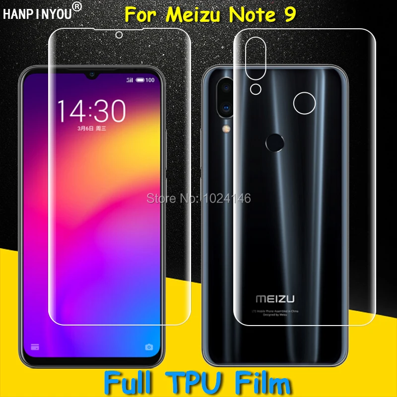 

Front / Back Full Coverage Clear Soft TPU Film Screen Protector For Meizu Note 9 6.2" , Cover Curved Parts (Not Tempered Glass)