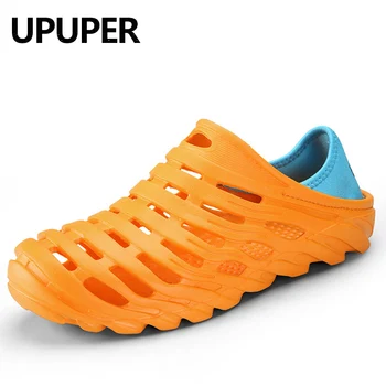 

UPUPER Summer Men Outdoor Aqua Shoes Lightweight Soft Sport Sneakers Slip On Flats Slippers For Men Aqua Beach Shoes