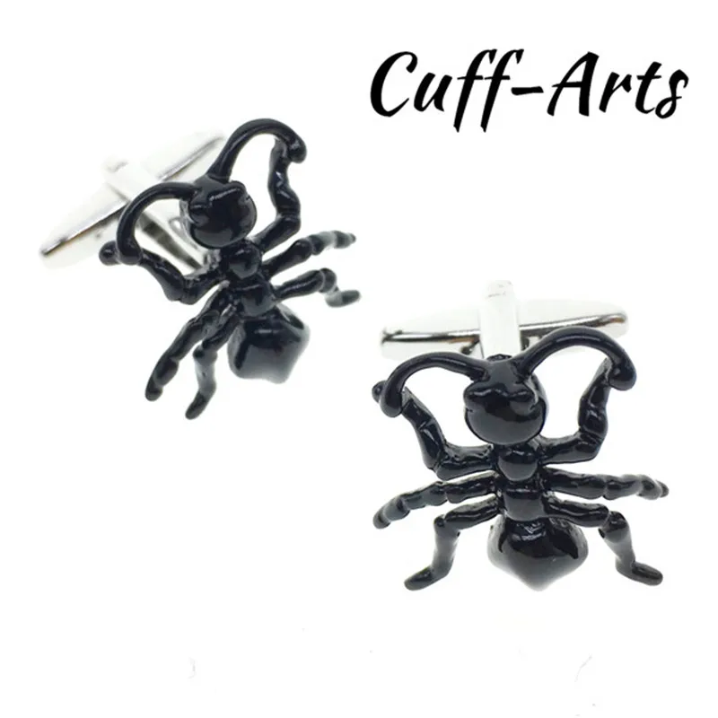 

Cuffarts Cufflinks For Men Elegant Black Ant Shaped Cufflinks Luxury Mens Cuff Links Brand Shirt Accessories Men C10063