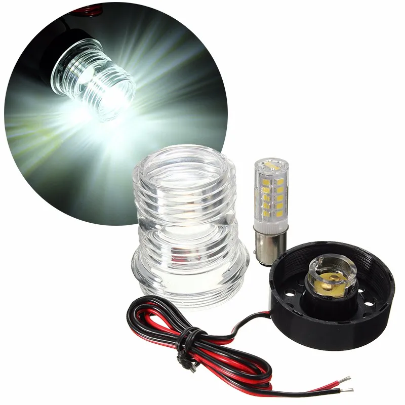 

1Pcs White 6000K 12V Car Roof Warming Lamp LED Boat Navigation Anchor Light All Round 360 Degree Vessel Light for Truck Boat