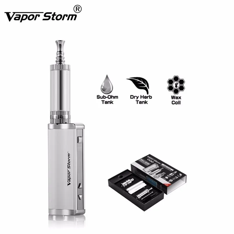 

Special Offer Vapor Storm VX30 Kit 3-in-1 can use Dry Herb /Wax and normal liquid 2200mah built-in battery Max 30W MTL Vape Kit