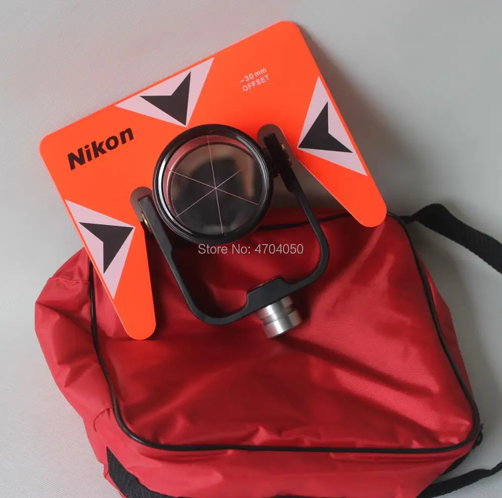 

BRAND NEW ALL METAL SINGLE PRISM RED NIKON PRISMS WITH BAG FOR NIKON TOTAL STATION STATIONS