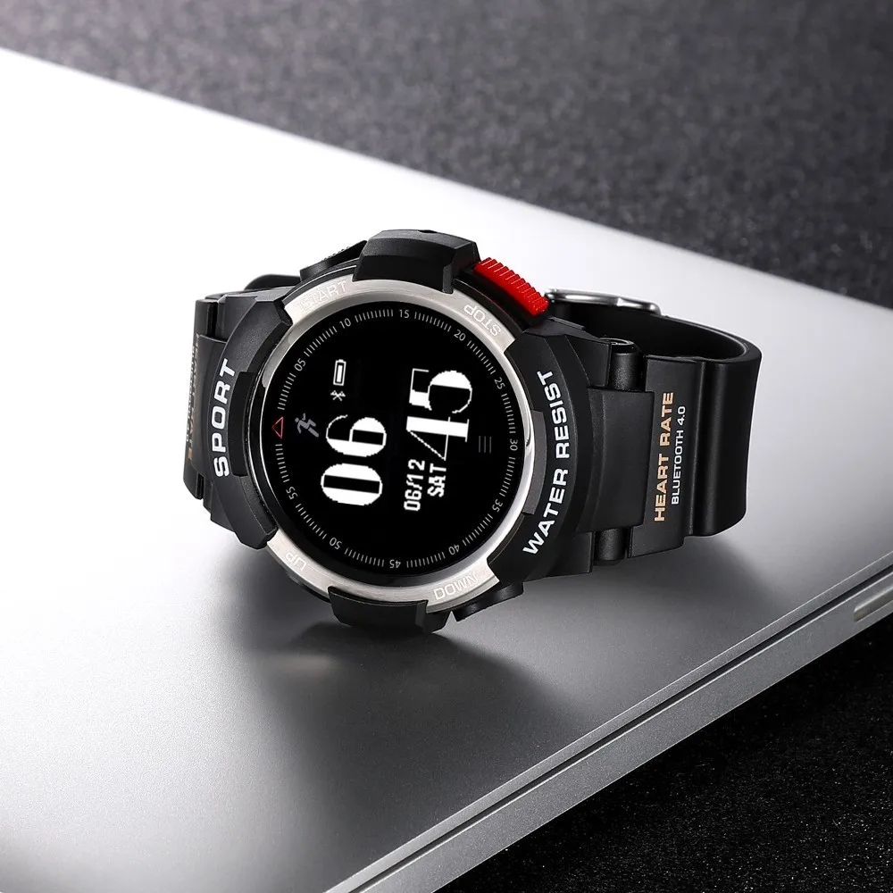  Smartwatch IP68 Waterproof Bluetooth 4.0 Dynamic Heart Rate Monitor F6 Smart watch For Android Appl - 32958728641