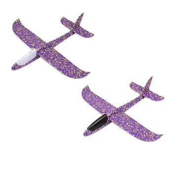 

DIY Hand Throw Lighting up Flying Glider Plane Glow In The Dark Toys Foam Airplane Model LED Flash Games Toys For Children