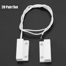 20 Pair/Set Door Magnetic Switch Wired NC Door Window Sensor Magnetic Switch for Home Alarm System smarsecur mc 38 wired door window sensor magnetic switch home alarm system detector door open remider nc normally closed