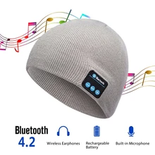 Soft Warm Beanie Hat Earphone Wireless Bluetooth Smart Cap Headset Headphone Speaker Mic Bluetooth Hats S2 sport wireless bluetooth headset music hat colorful smart cap headphones beanie warm winter hat with speaker mic earphones