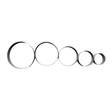 5 шт./компл. круглый Нержавеющая сталь круглый кулон покрытый печенья мусс для выпечки тортов торт резинка паста плесень Слои овощерезка DIY пресс-форм LQX1634