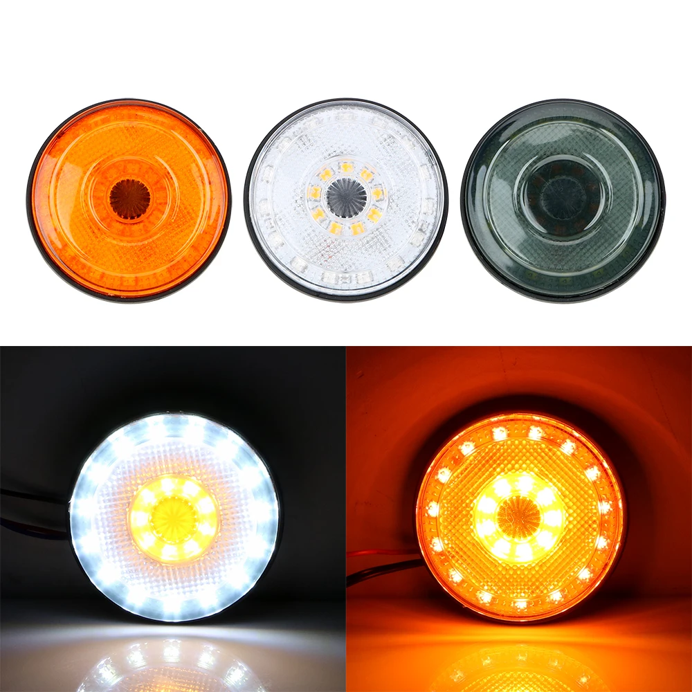 

Motorbike LED Tail Light 1 Pcs LED Reflectors For Truck Side ATV Warning Lamp 15 LED Motorcycle Brake Signal Lights