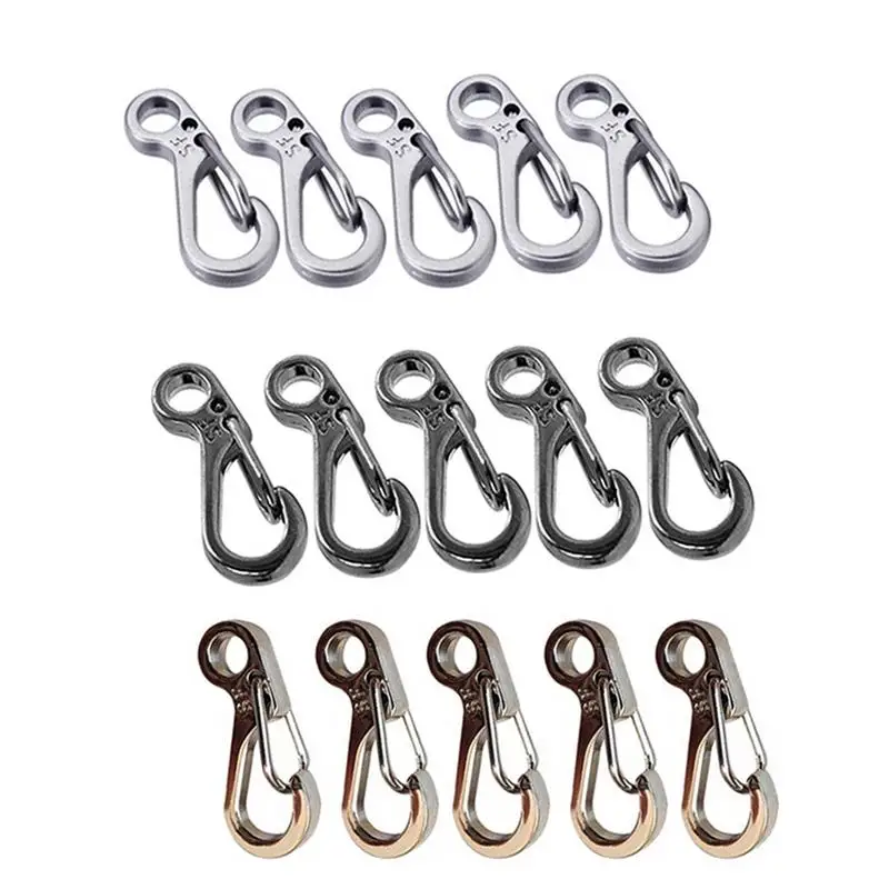 10pcs Mini SF Climbing Carabiner Spring Buckle Multifunctional EDC
