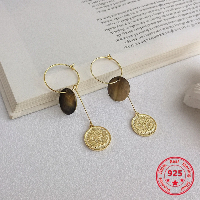

2019 New Arrival Pure 925 Silver Dangle Earrings European American New Design Creative Concise Drop Earring Fine Jewelry